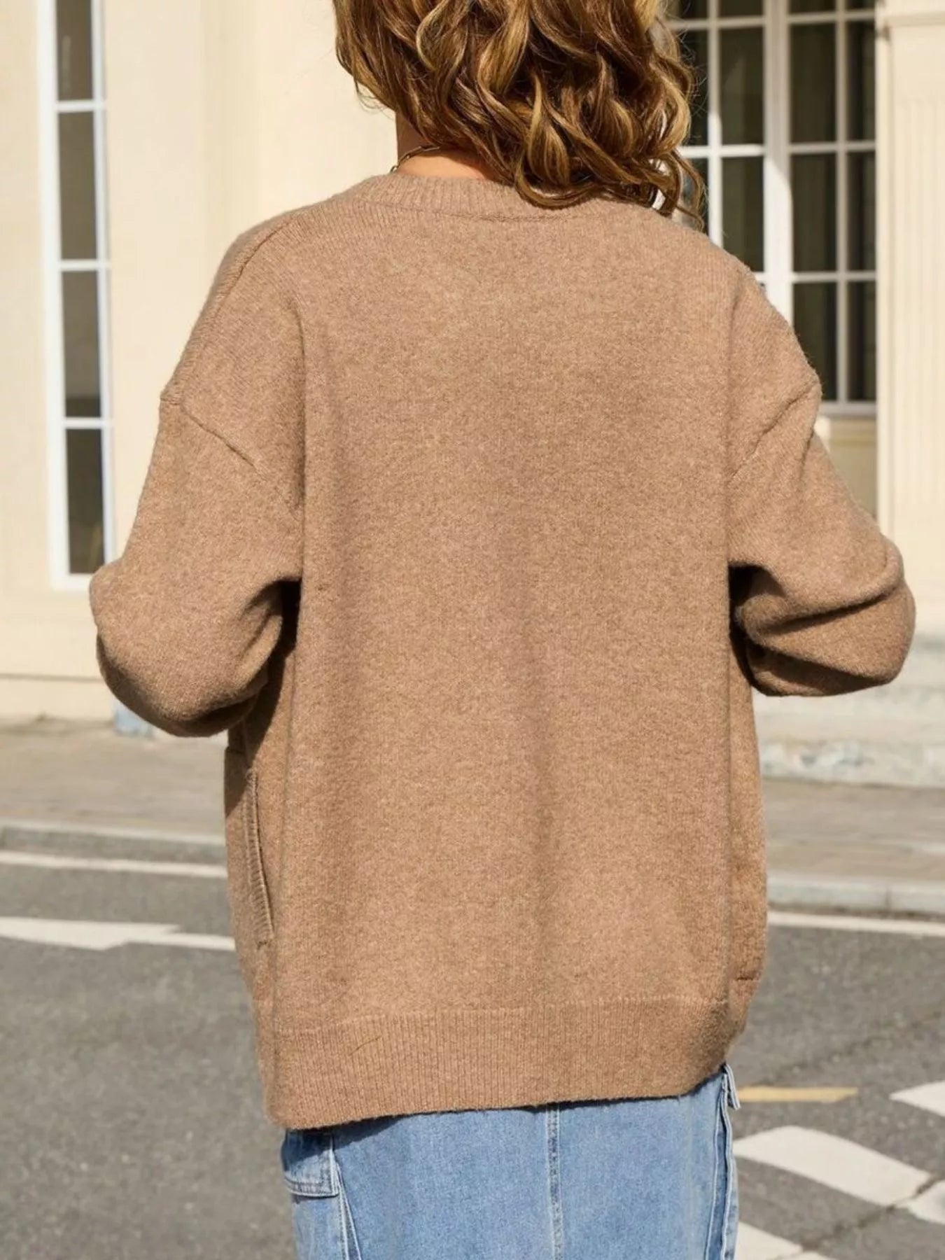 Casual Button-Down Knit Cardigan