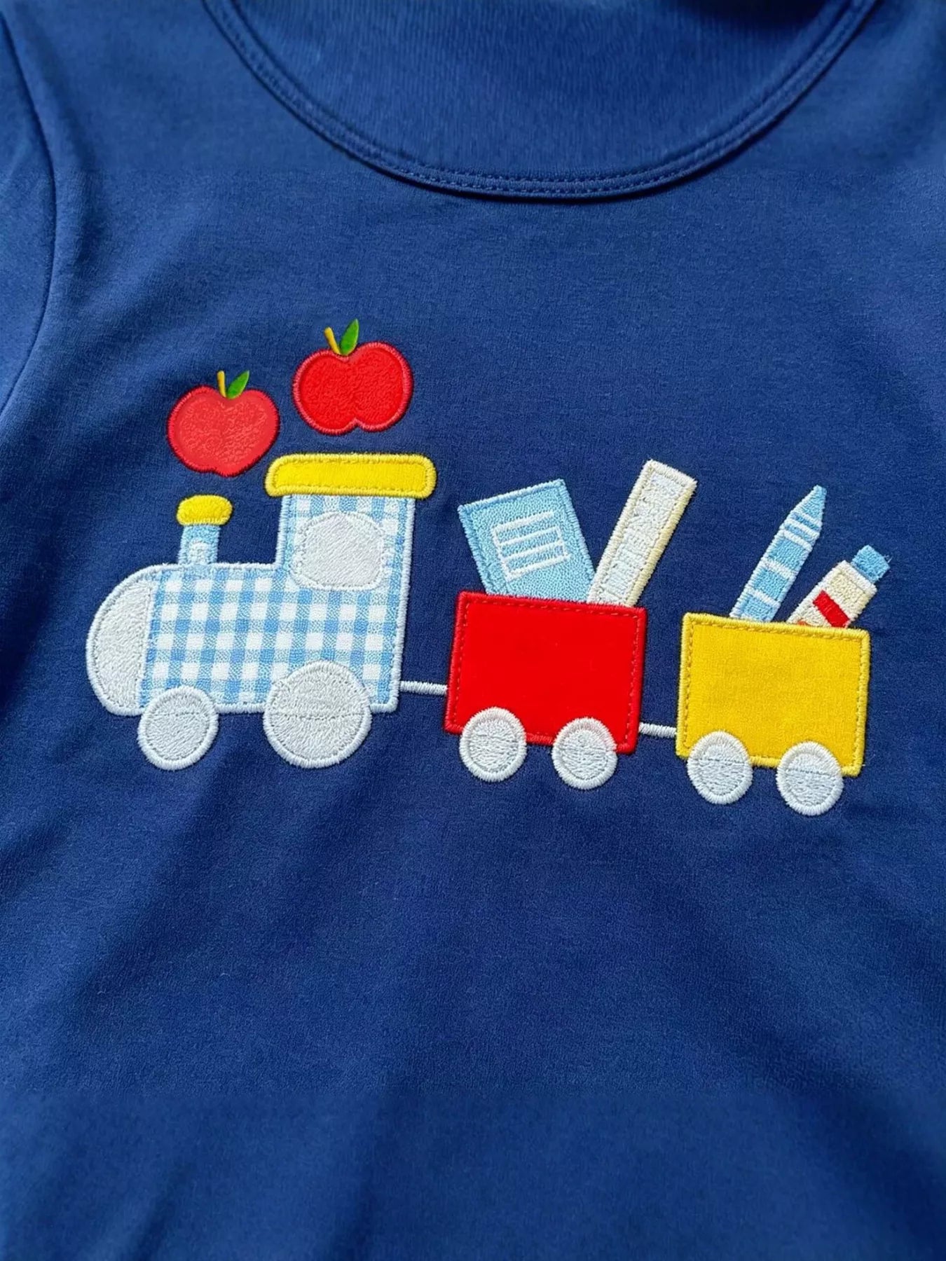 Children's Embroidered Round Neck Tee and Shorts Set