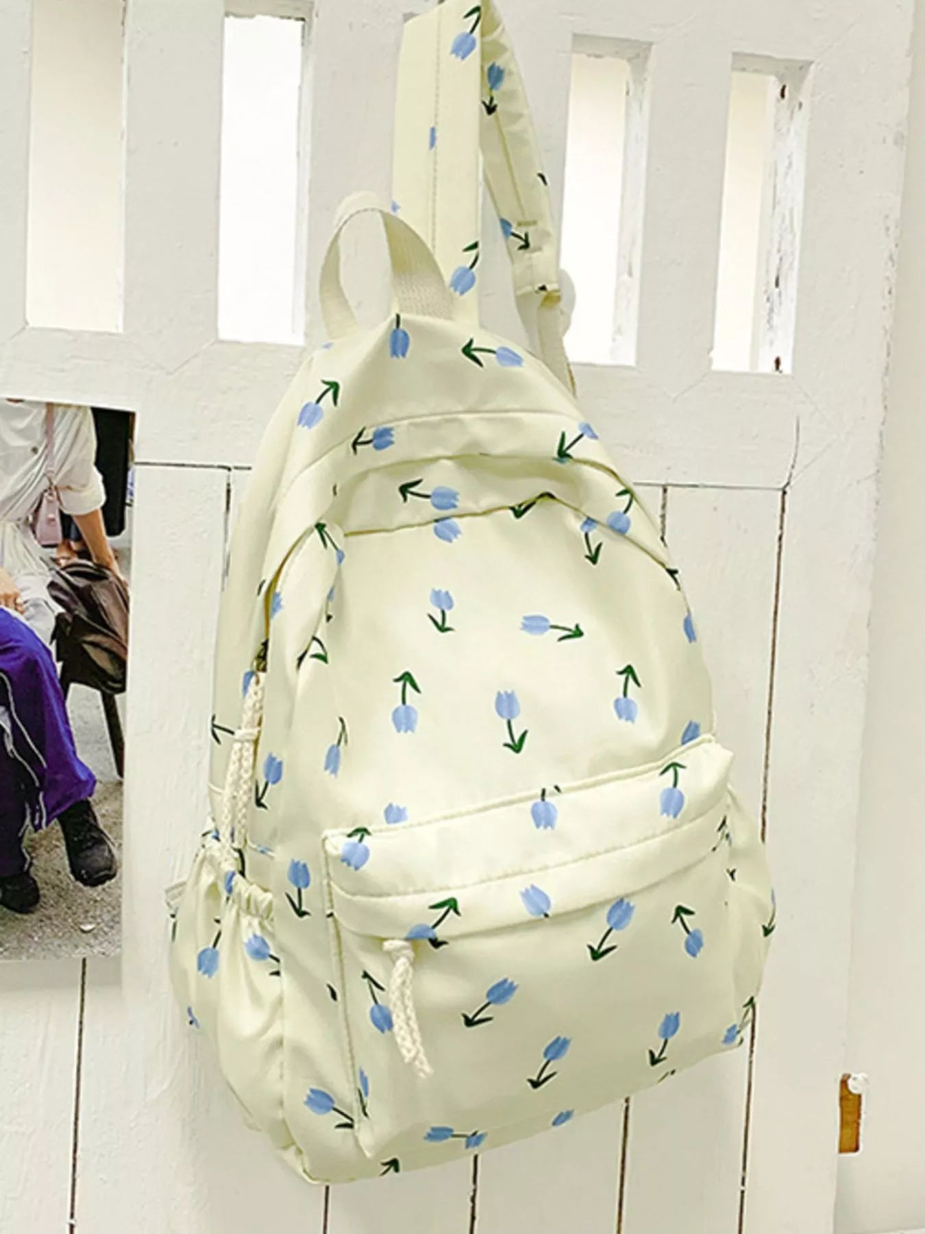 Floral Print Lightweight Backpack Bag