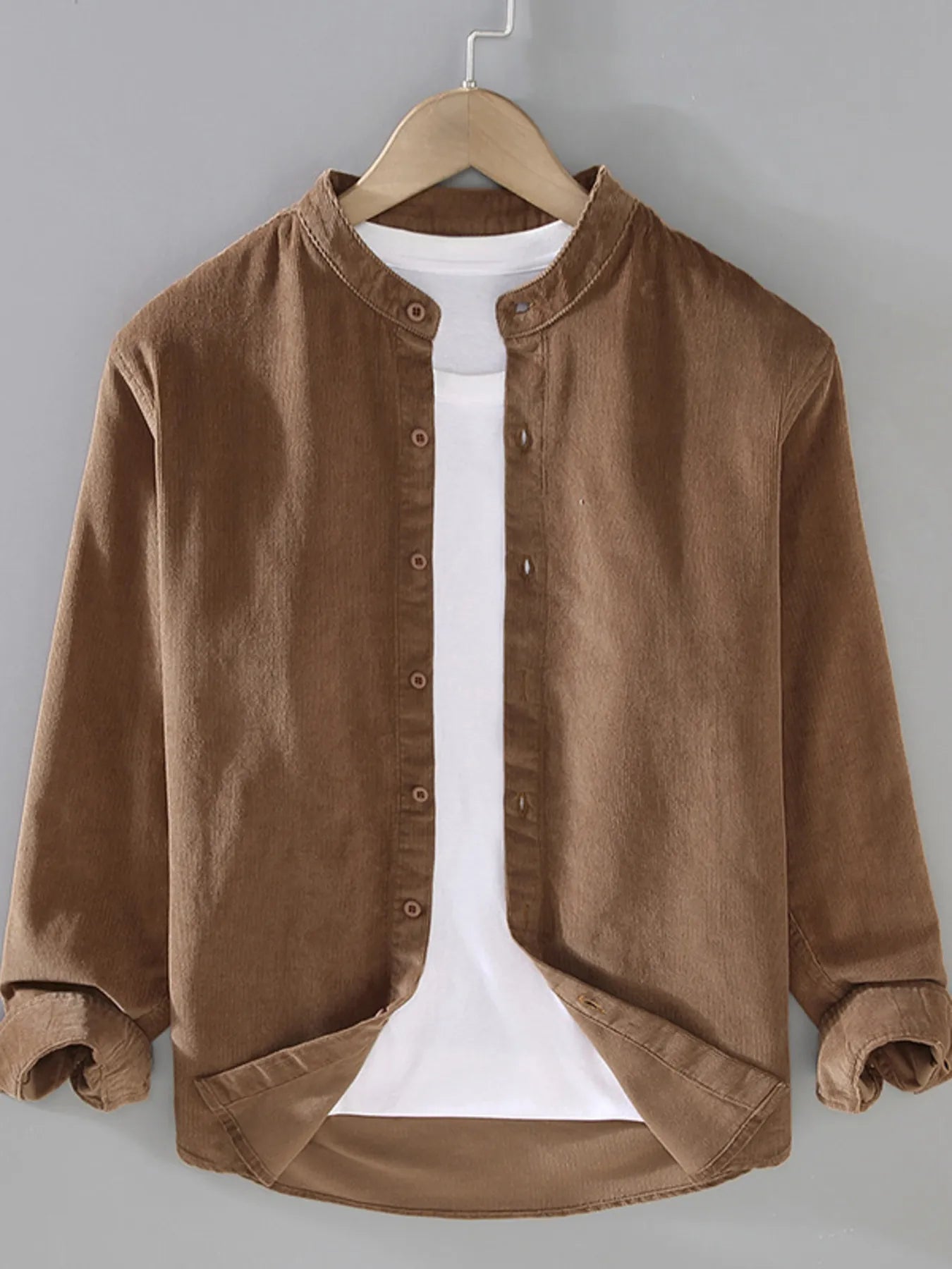 Men's Plus Size Button Up Long Sleeve Shirt