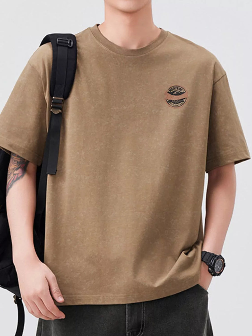 Men's Plus Size Round Neck Short Sleeve T-Shirt