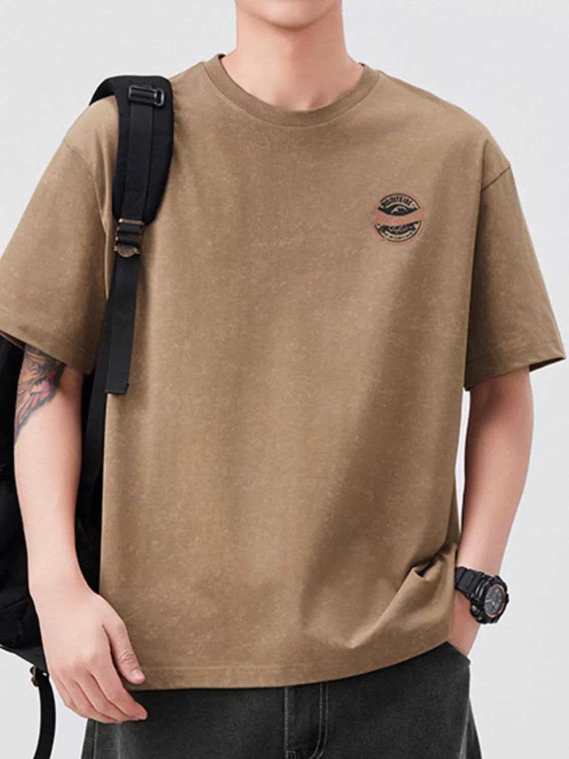 Men's Plus Size Round Neck Short Sleeve T-Shirt