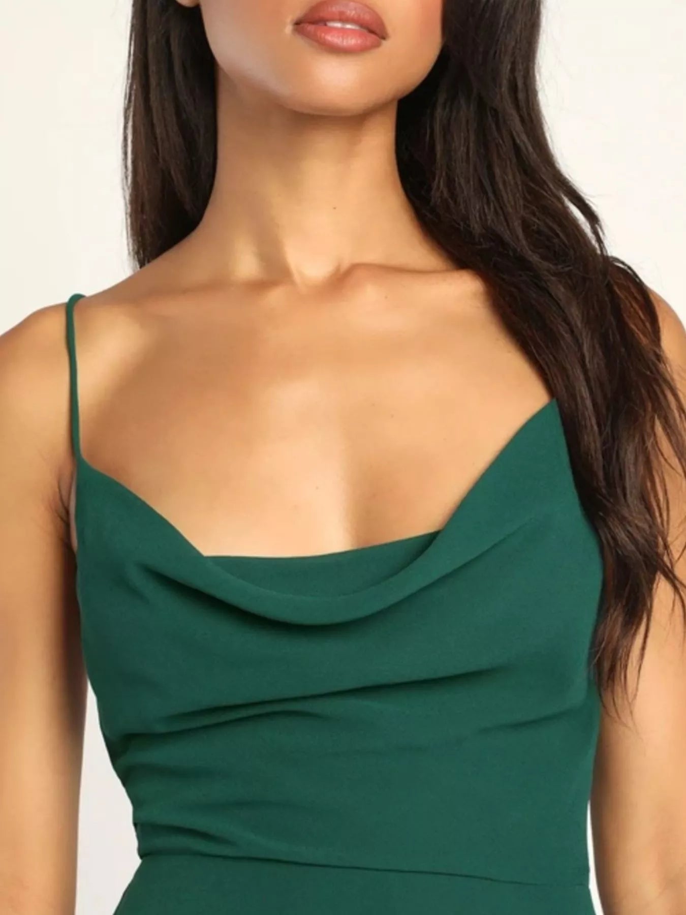 Slit Cowl Neck Maxi Dress