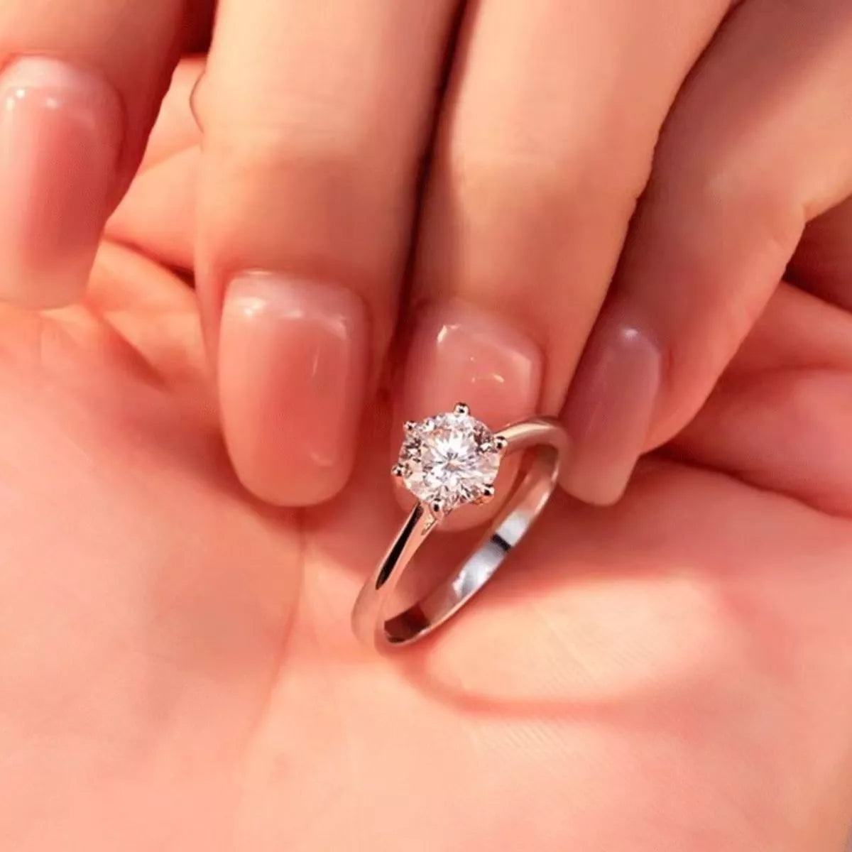 5 Carat 925 Sterling Silver Moissanite Ring
