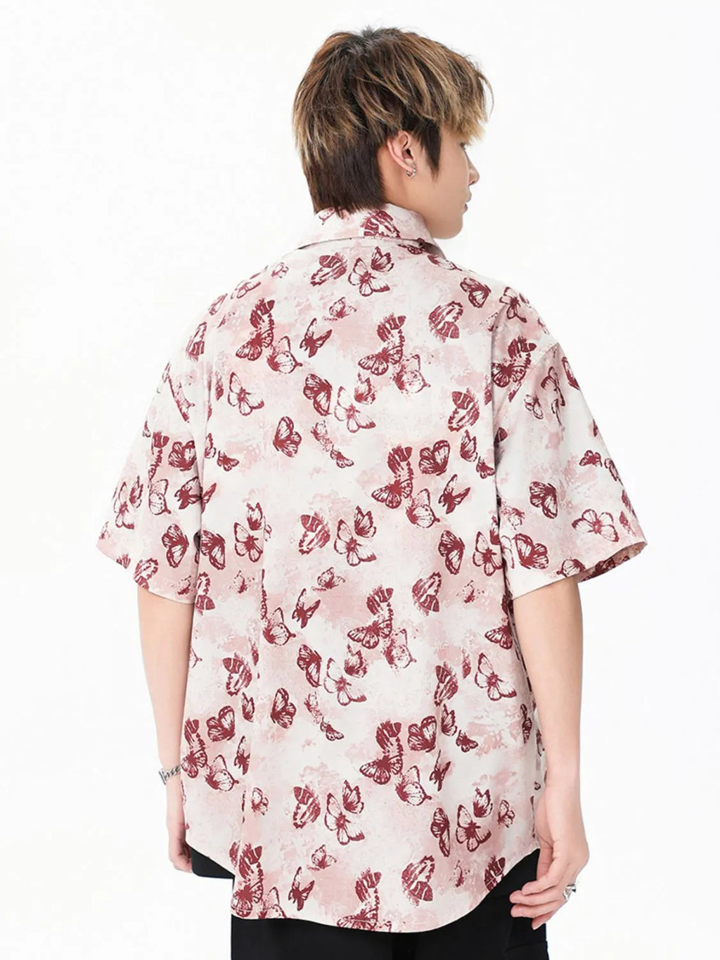 Men's Printed Oversized Short Sleeve Shirt