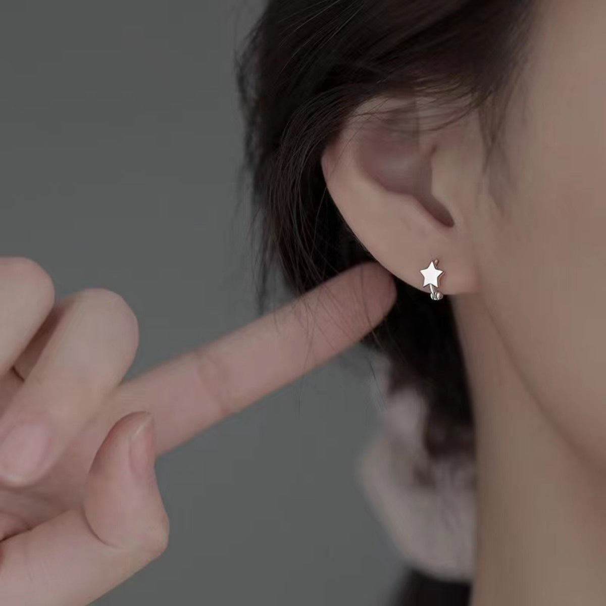 925 Sterling Silver Star Earrings