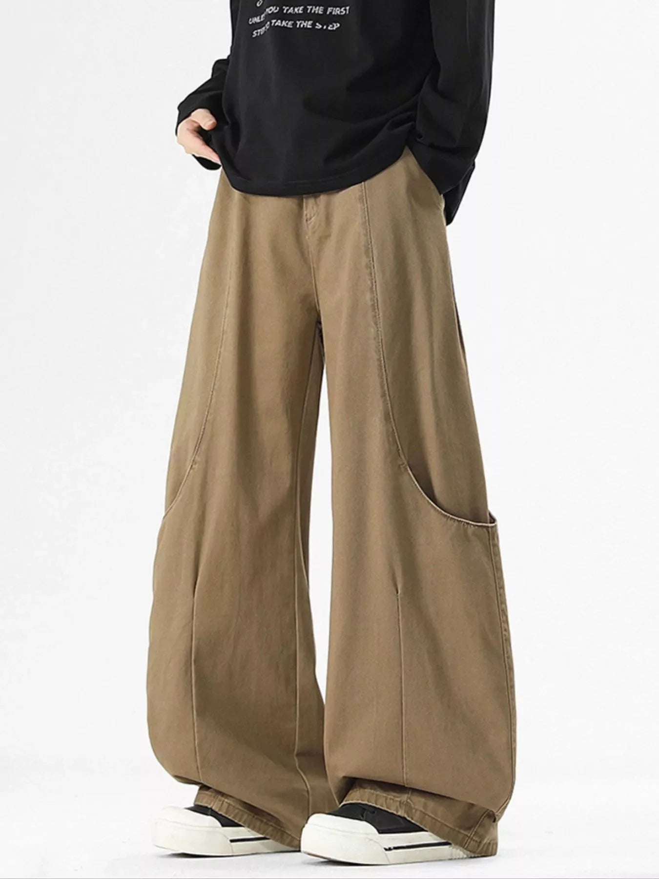 Men's Wide Leg Casual Cargo Pants