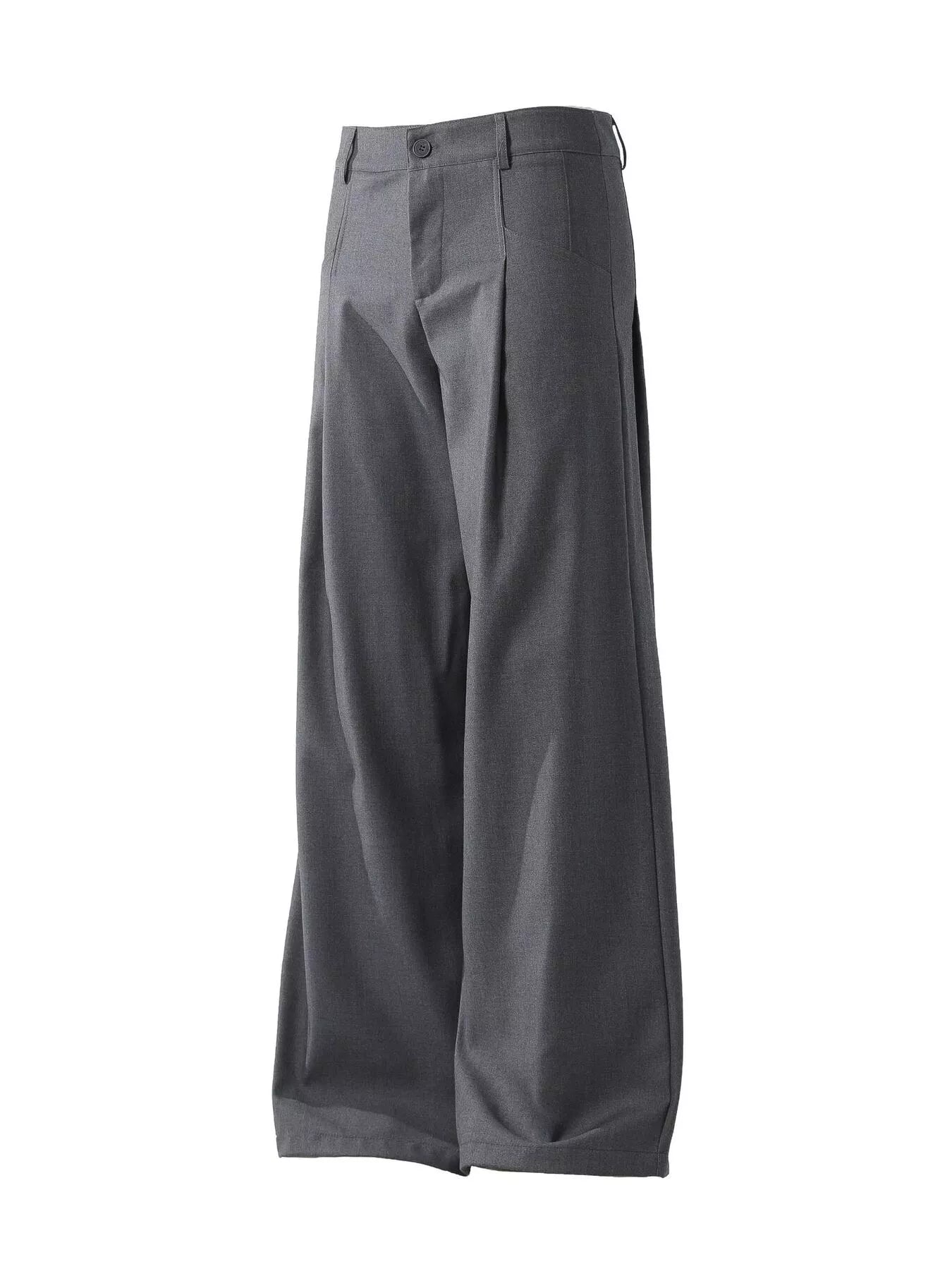 Men's Pleated Detail Wide Leg Pants
