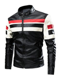 Men's Plus Size Contrast Zip Up Long Sleeve Jacket