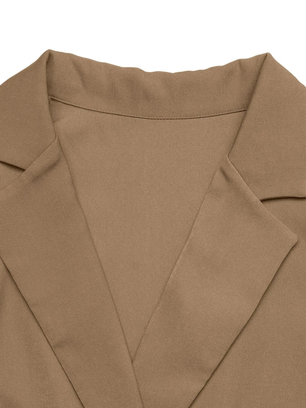 Lapel Collar Leopard Cuff Long Sleeve Blazer