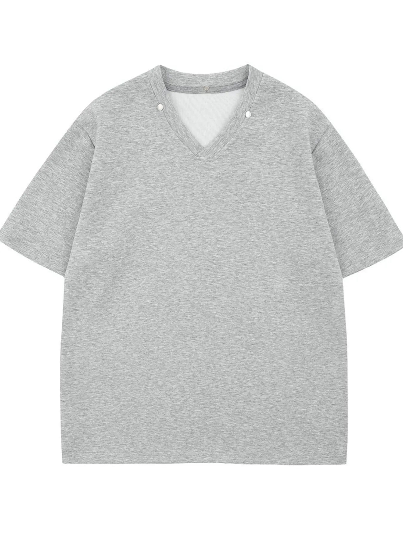 Men's Detachable Collar Short Sleeve Top