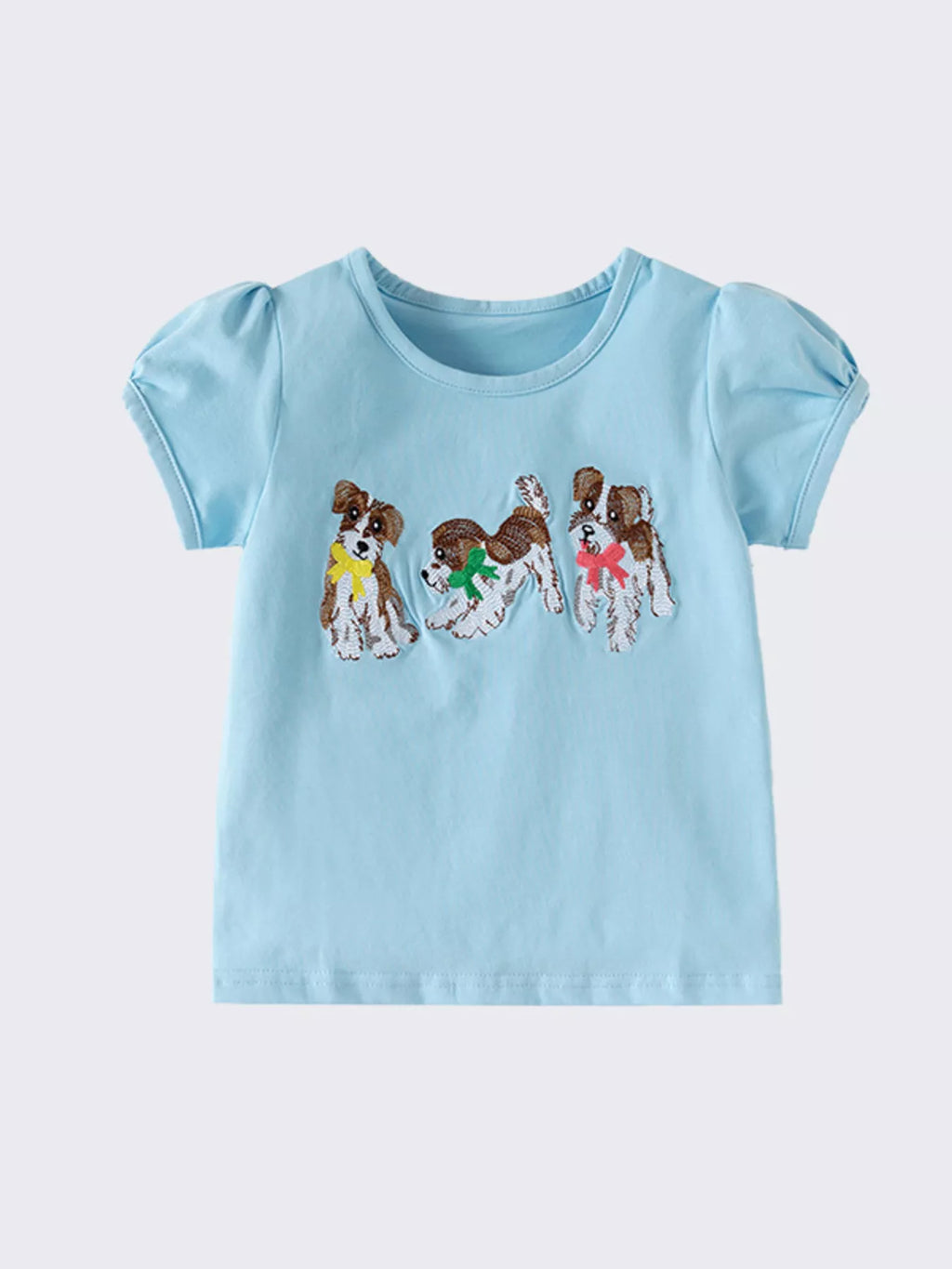 Children's Puppy Graphic Short Sleeve T-Shirt