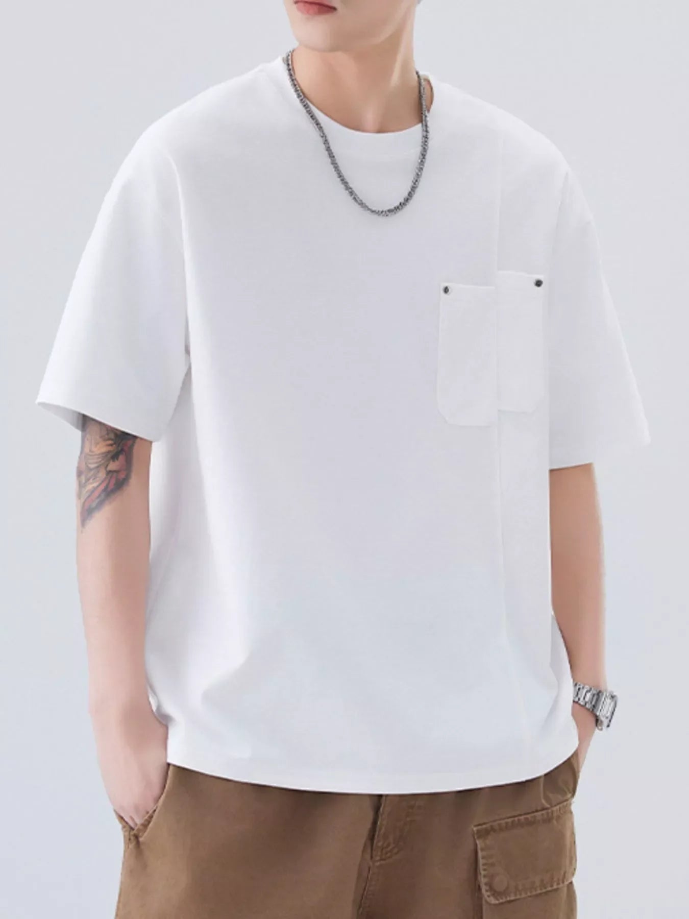 Men's Plus Size Round Neck Short Sleeve T-Shirt