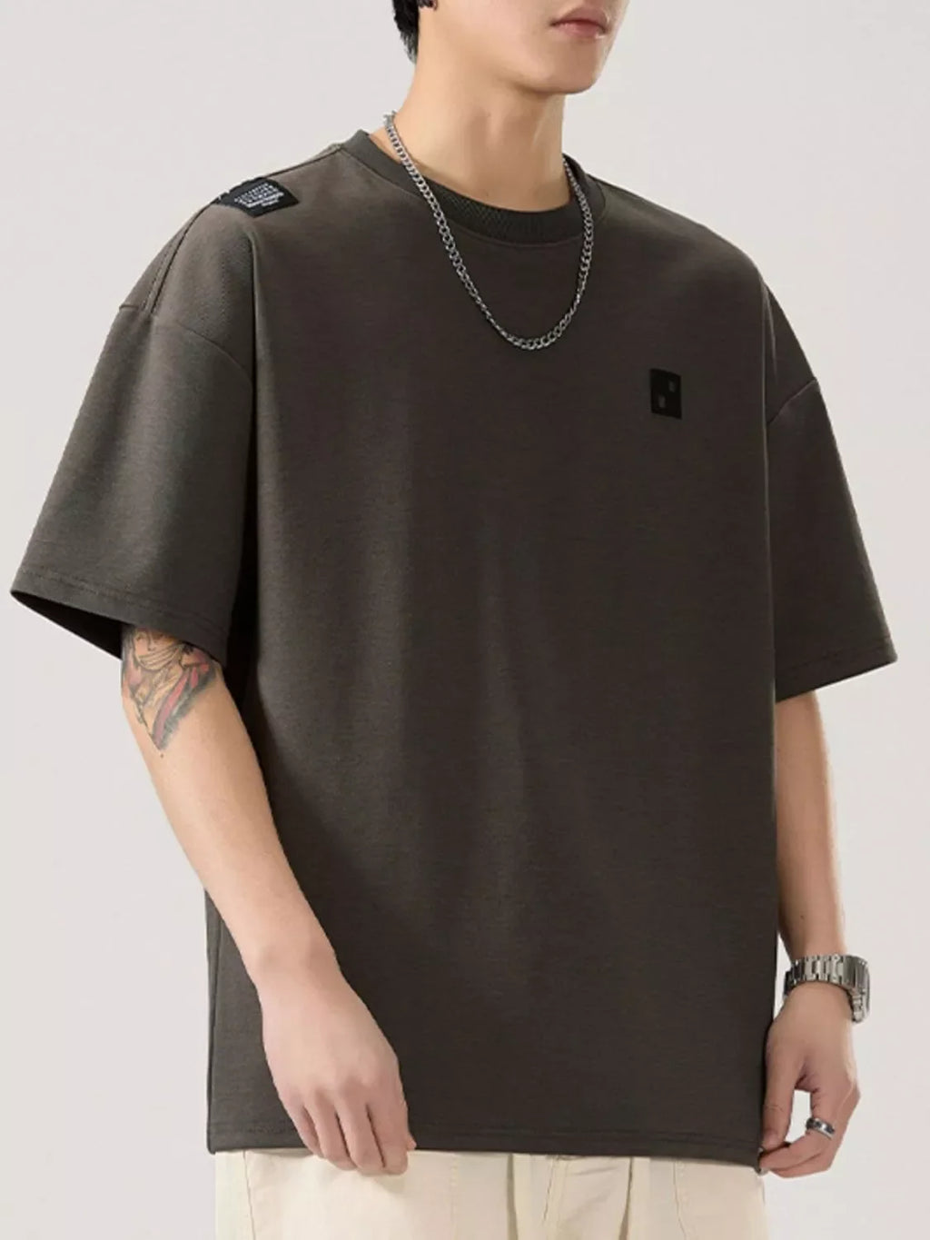 Men's Full Size Round Neck Short Sleeve T-Shirt Plus Size