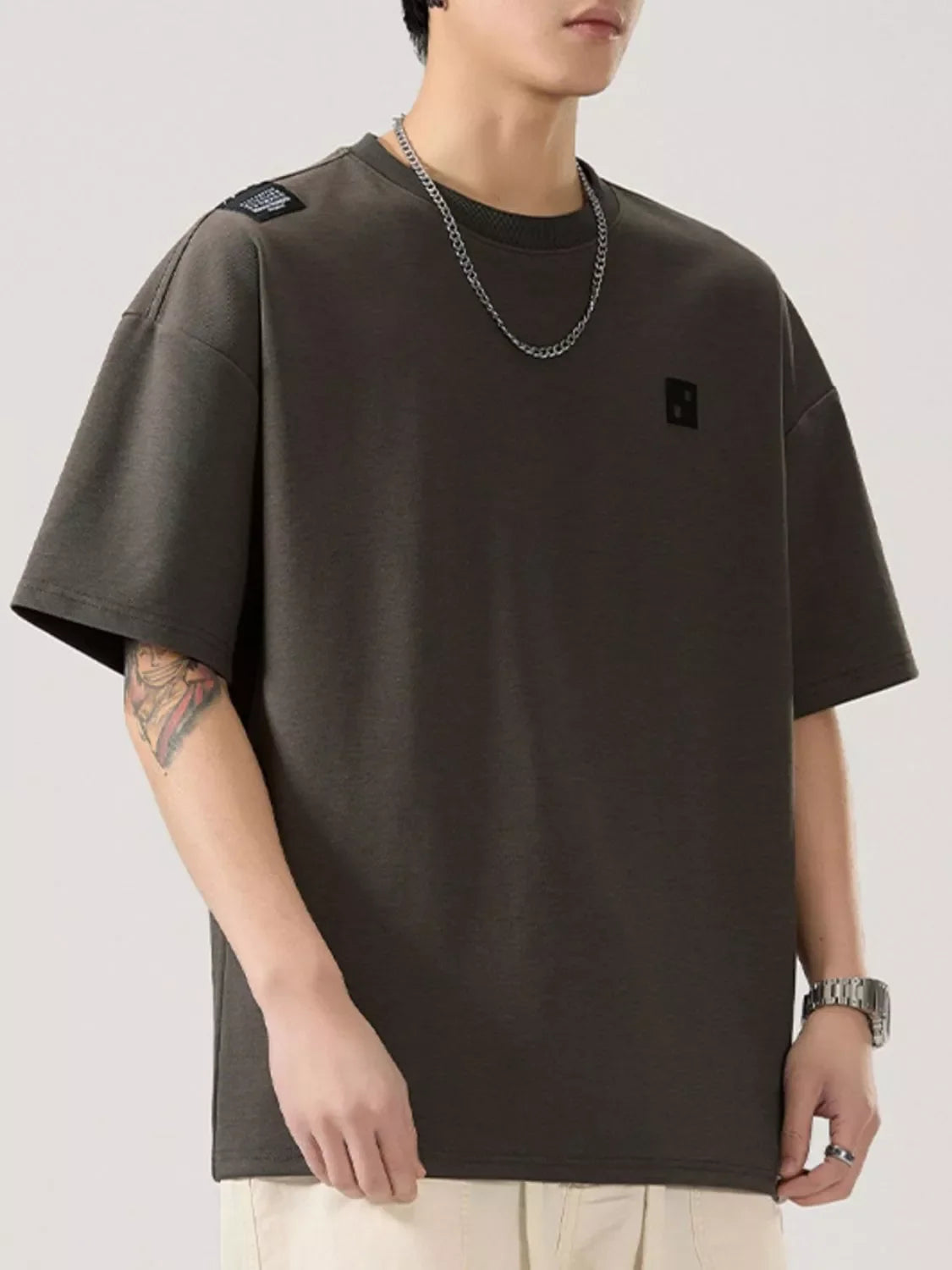 Men's Full Size Round Neck Short Sleeve T-Shirt Plus Size