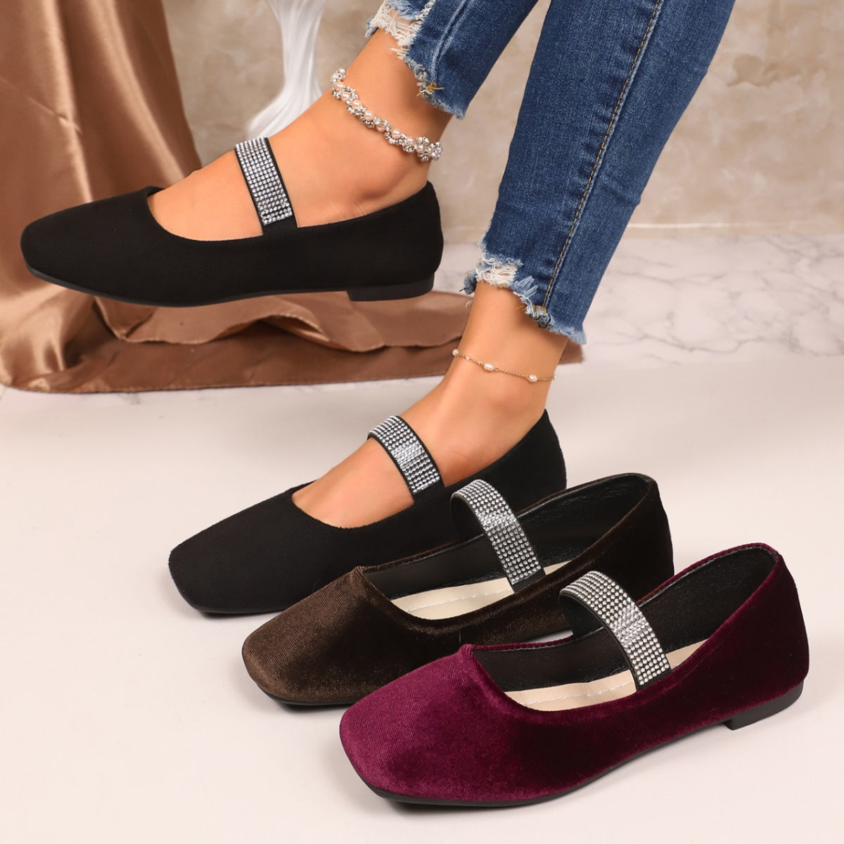 Square Toe Slip-Ons