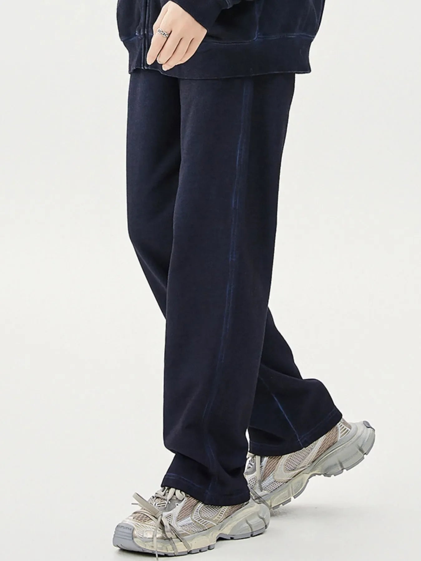 Men's Drawstring Washed Straight Sweatpants