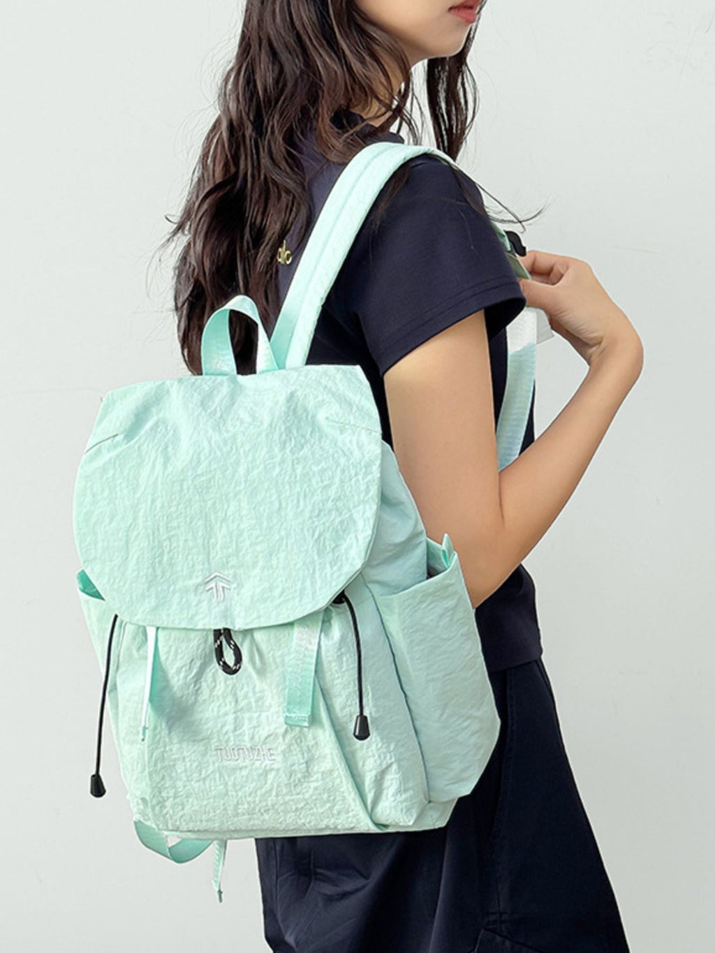 Lightweight Crinkled Backpack Bag