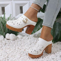 Round Toe Block Heels Sandals