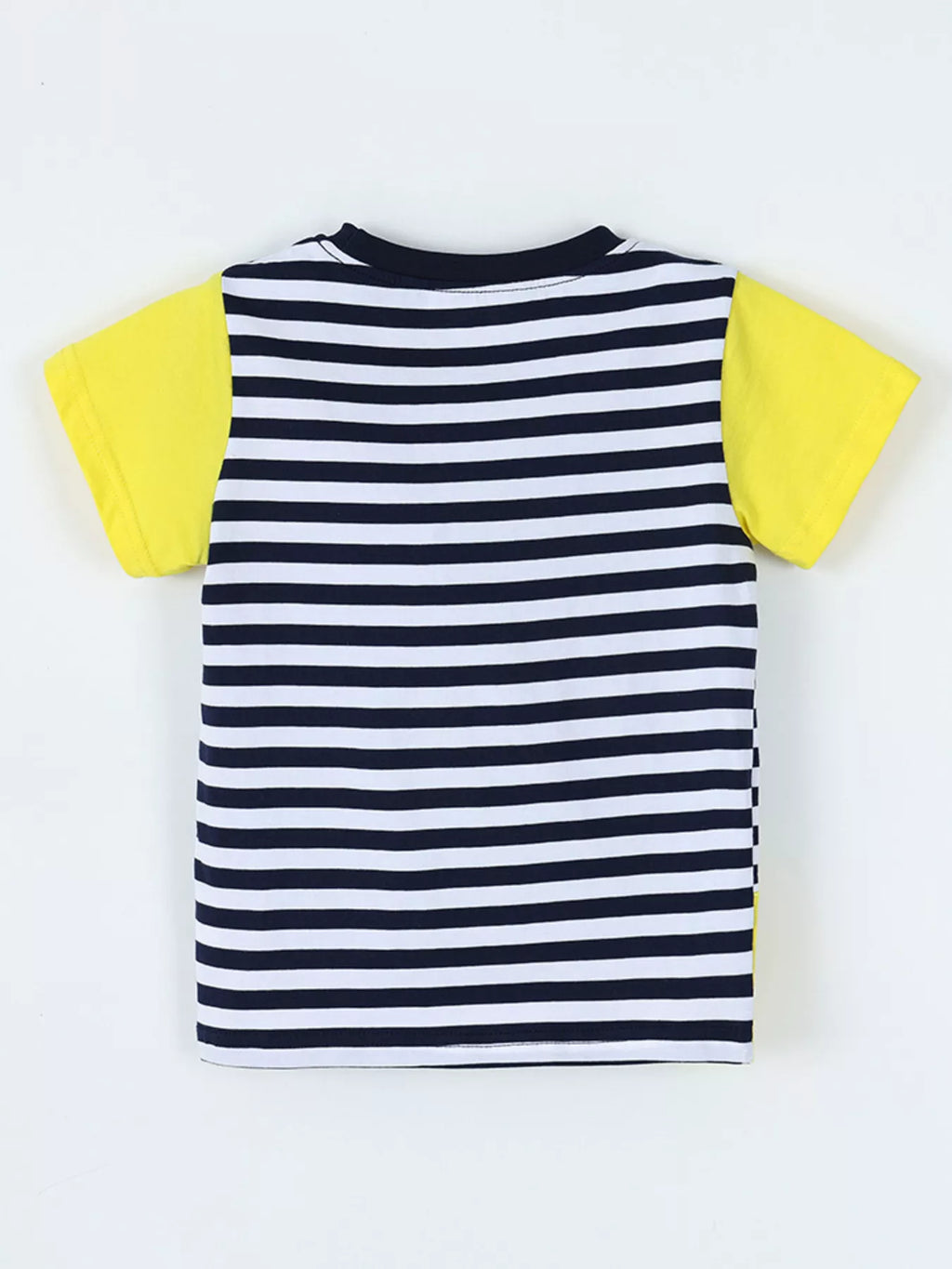 Children's Giraffe Embroidered Striped T-Shirt