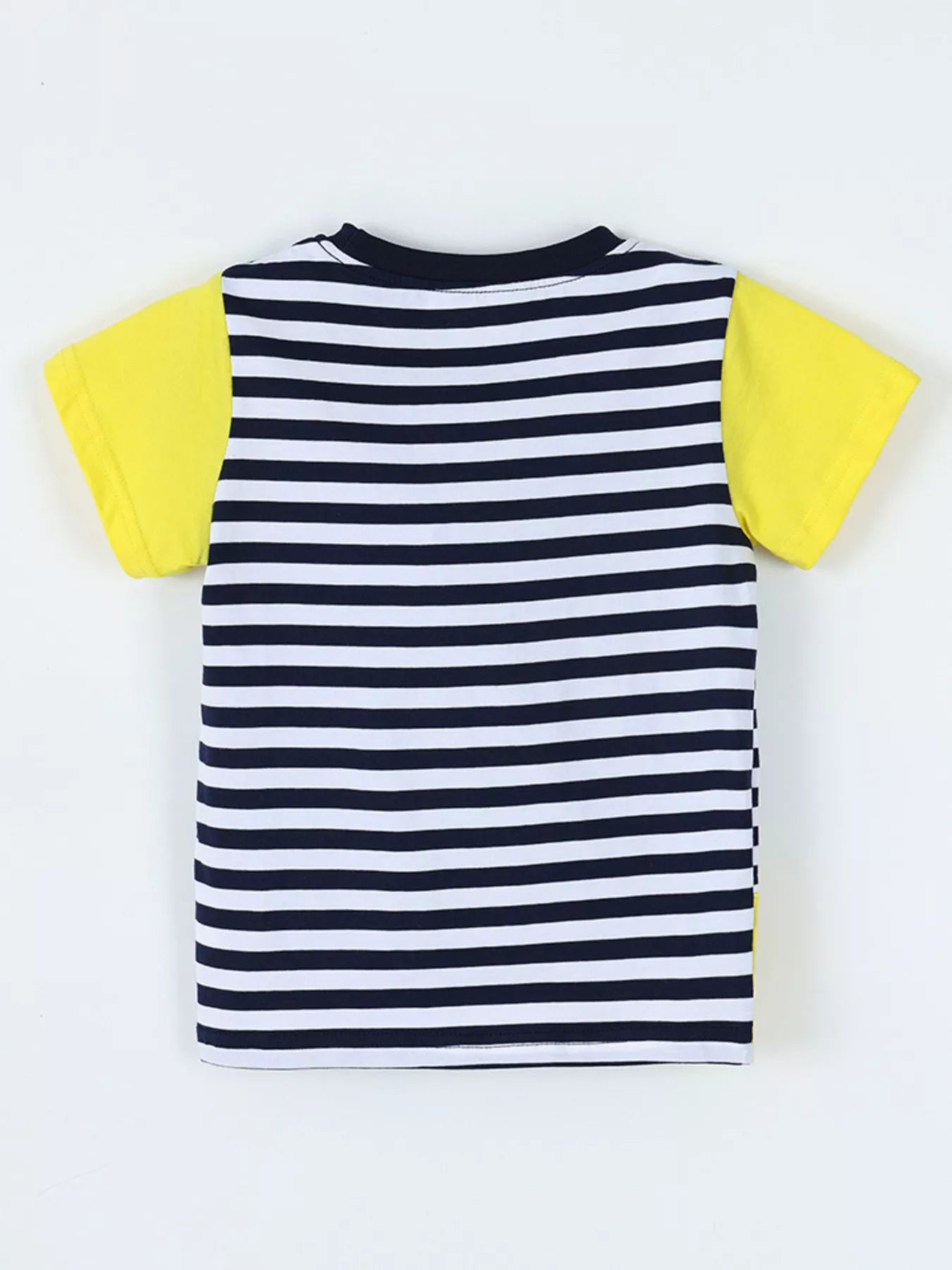 Children's Giraffe Embroidered Striped T-Shirt