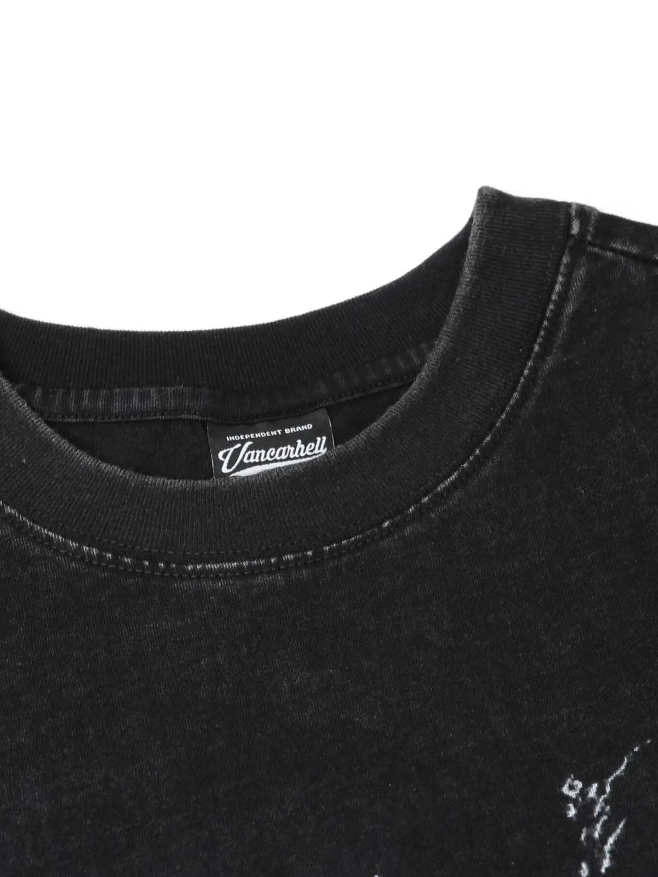 Men's Wash Graphic Round Neck T-Shirt