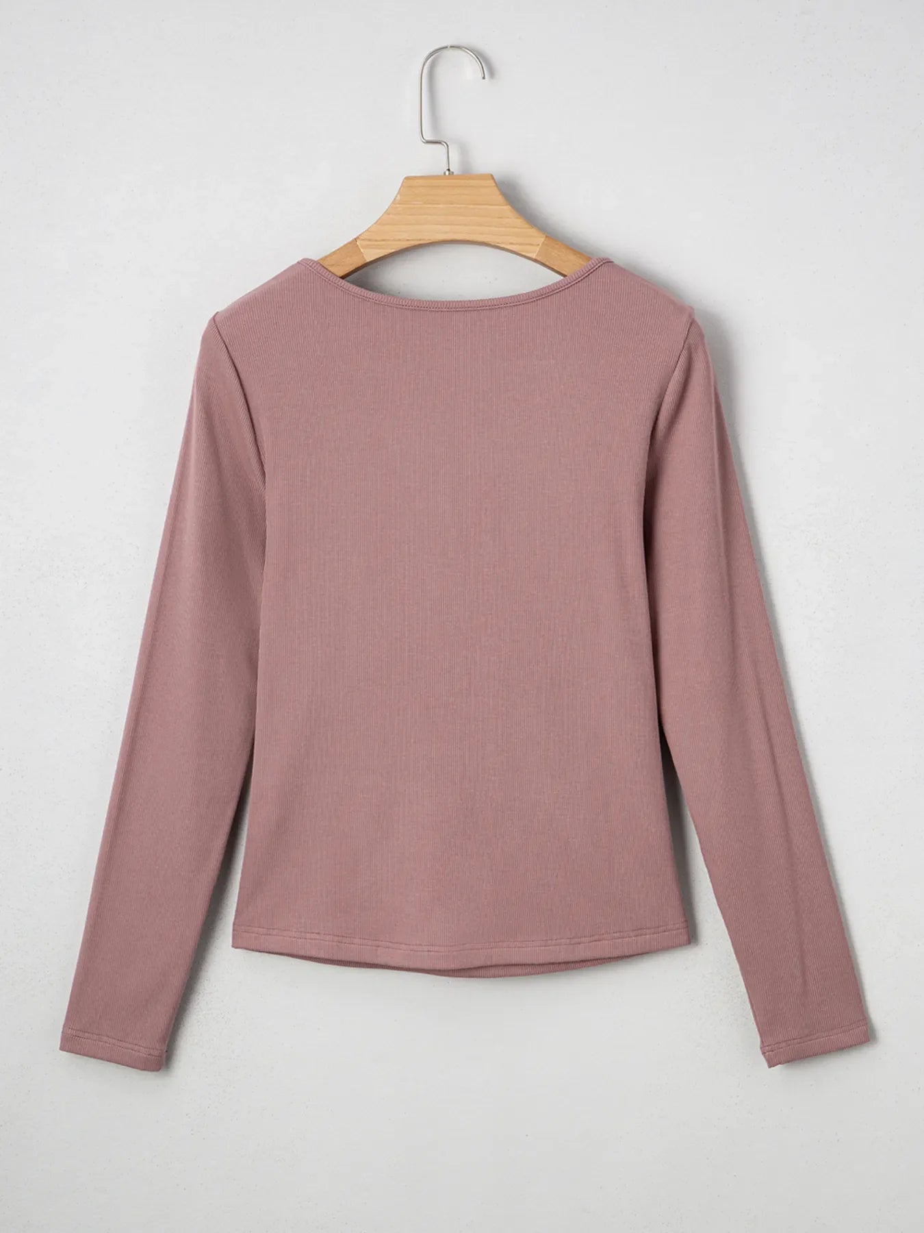 Ruched Front Long Sleeve T-Shirt