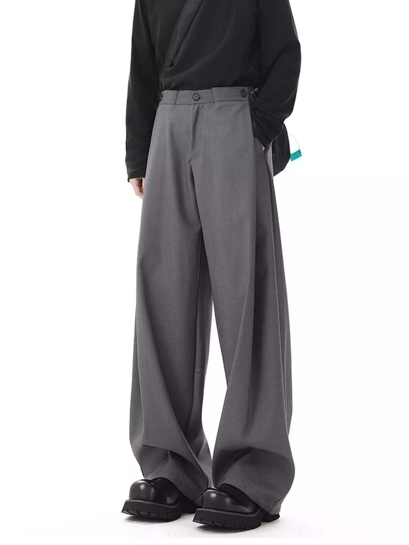 Men's Full Size Wide Leg Flowy Dress Pants Plus Size
