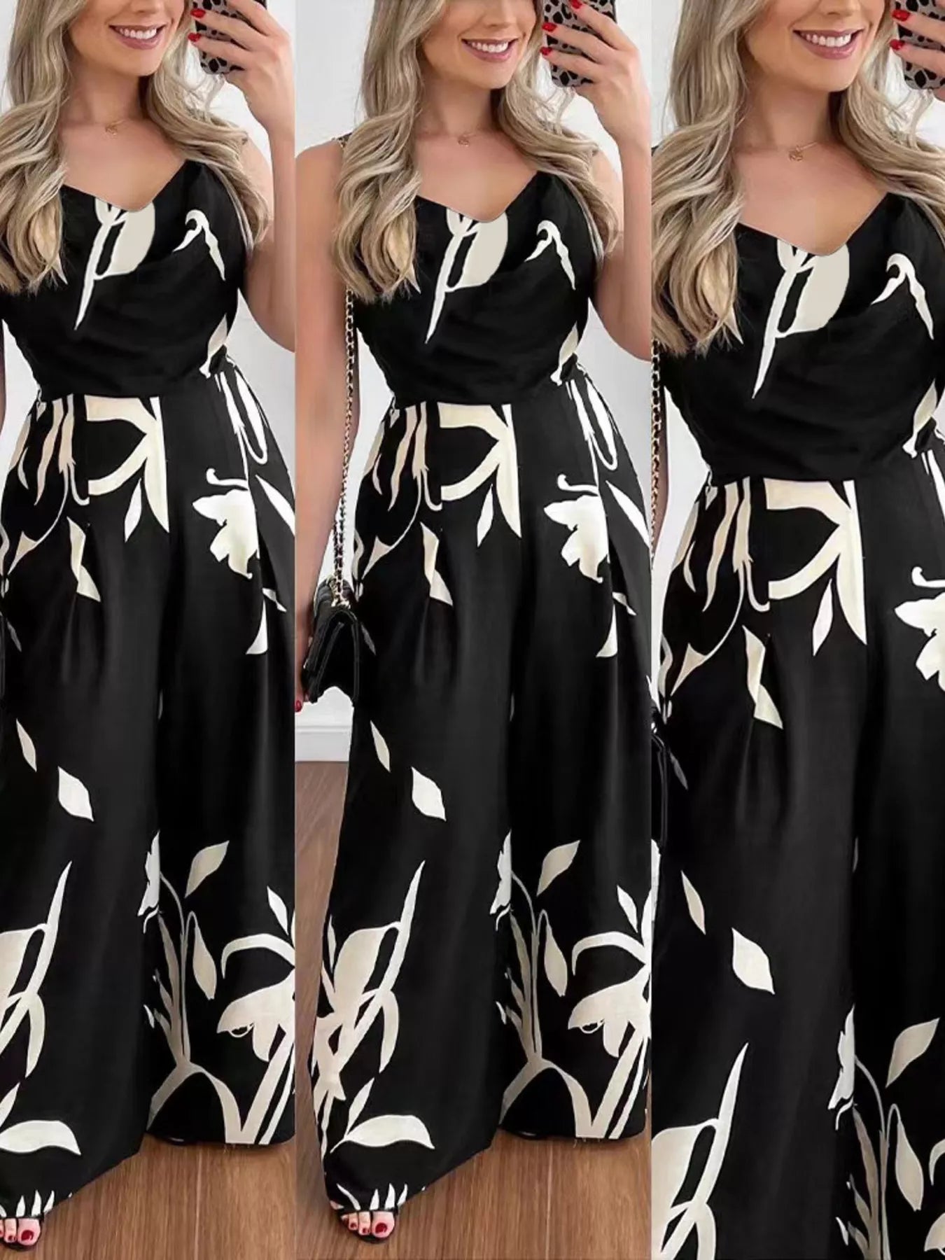 Spaghetti Strap Wide Leg Jumpsuit