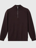 Men's Plus Size Ribbed Half-Zip Sweater
