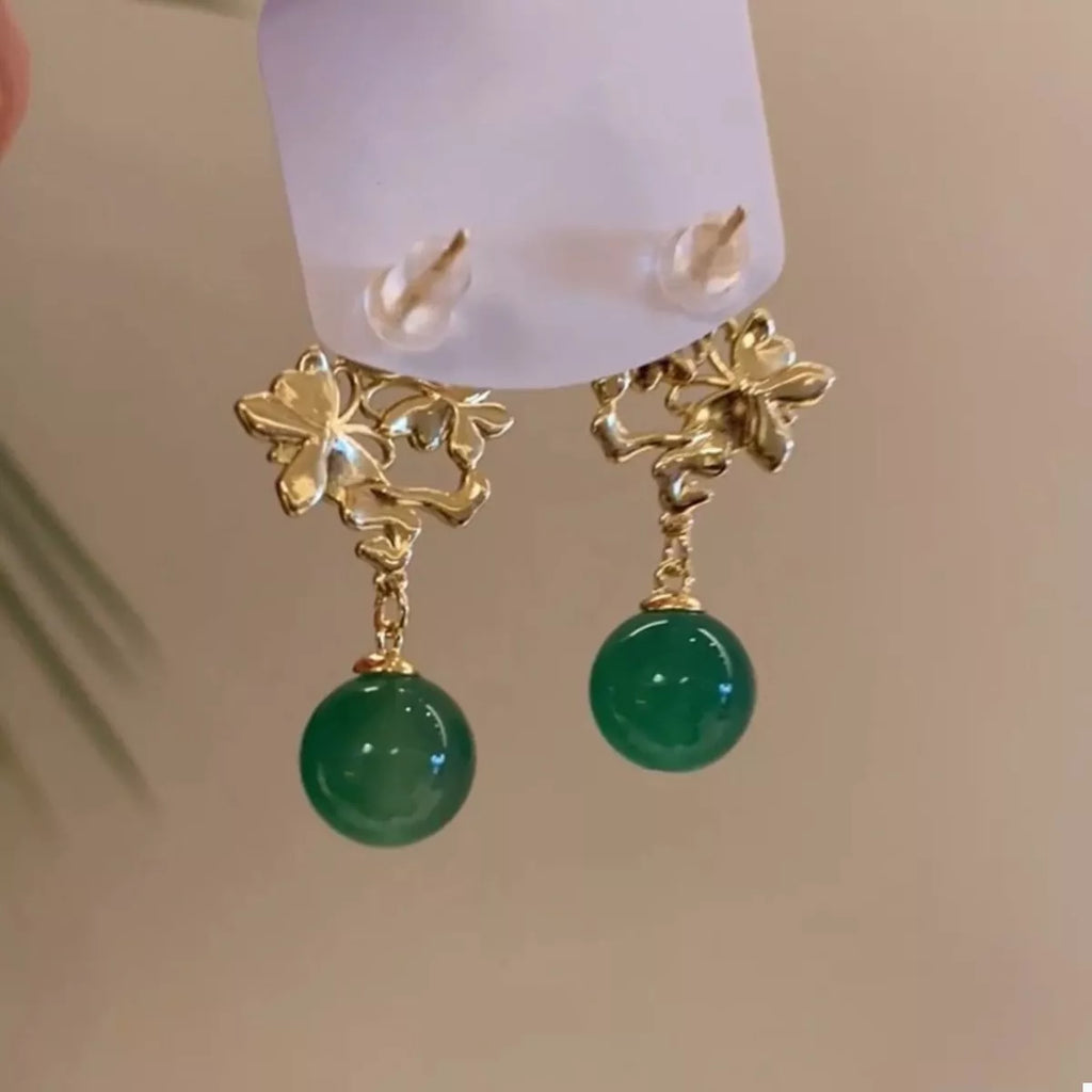 Butterfly Pearl Drop Earrings