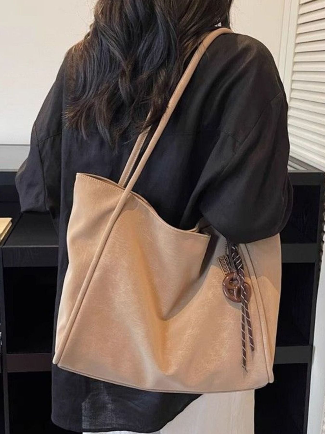 Solid Color Shoulder Bag