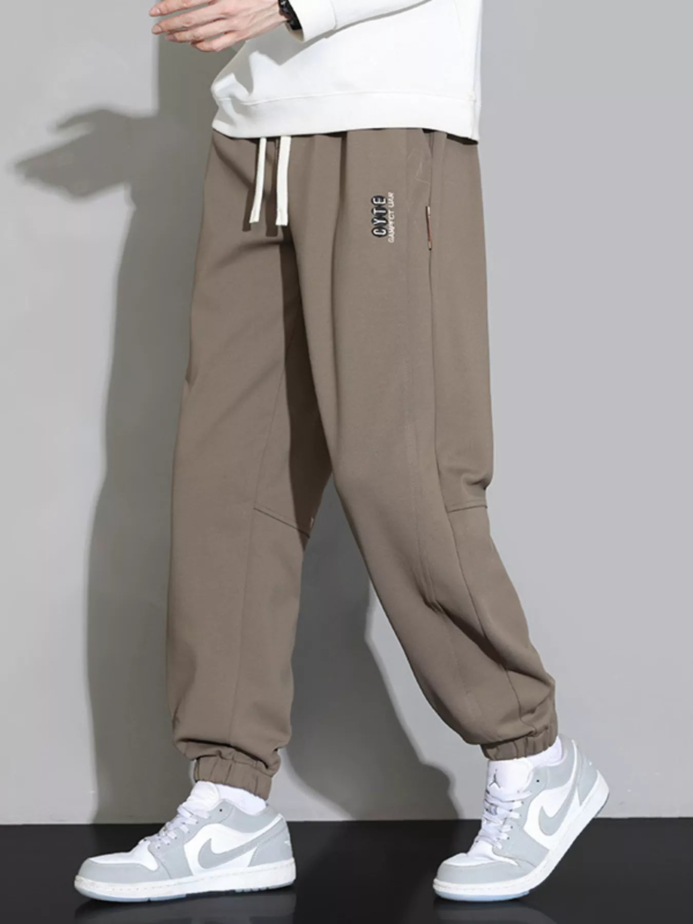 Men's Plus Size Casual Jogger Pants with Drawstring