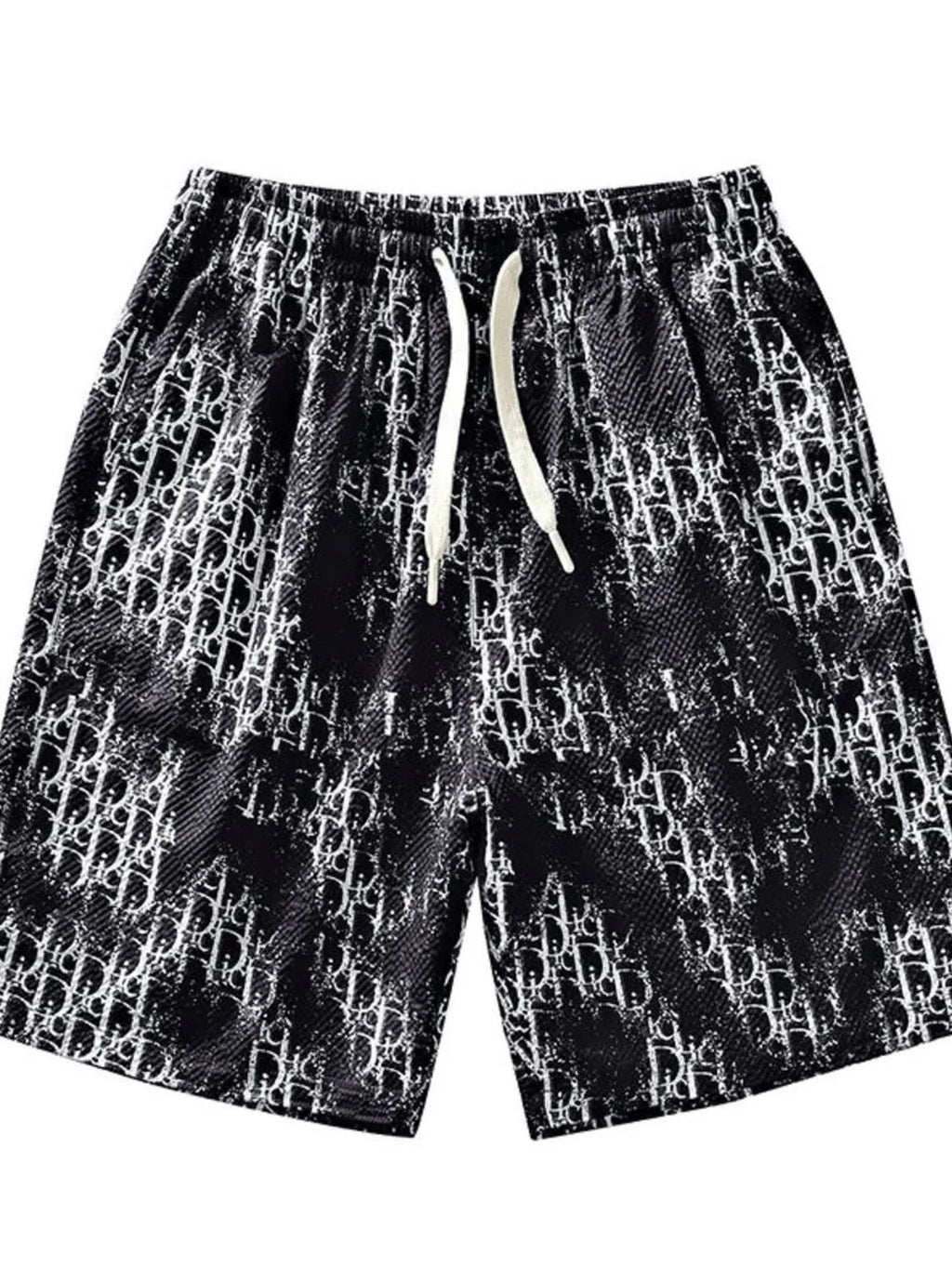 Men's Plus Size Abstract Print Drawstring Shorts