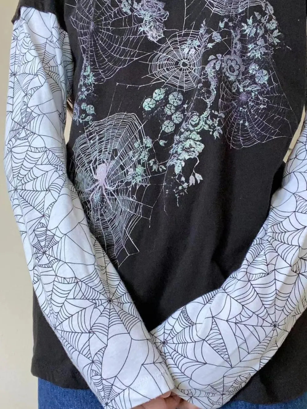Graphic Round Neck Long Sleeve T-Shirt