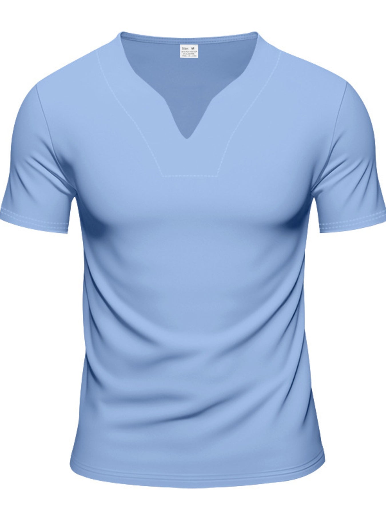 Men's Full Size Casual V-Neck Short Sleeve T-Shirt Plus Size