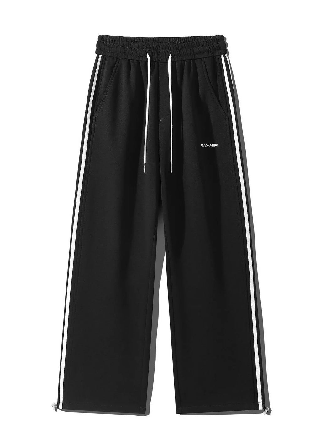 Men's Plus Size Casual Striped Wide Leg Sweatpants