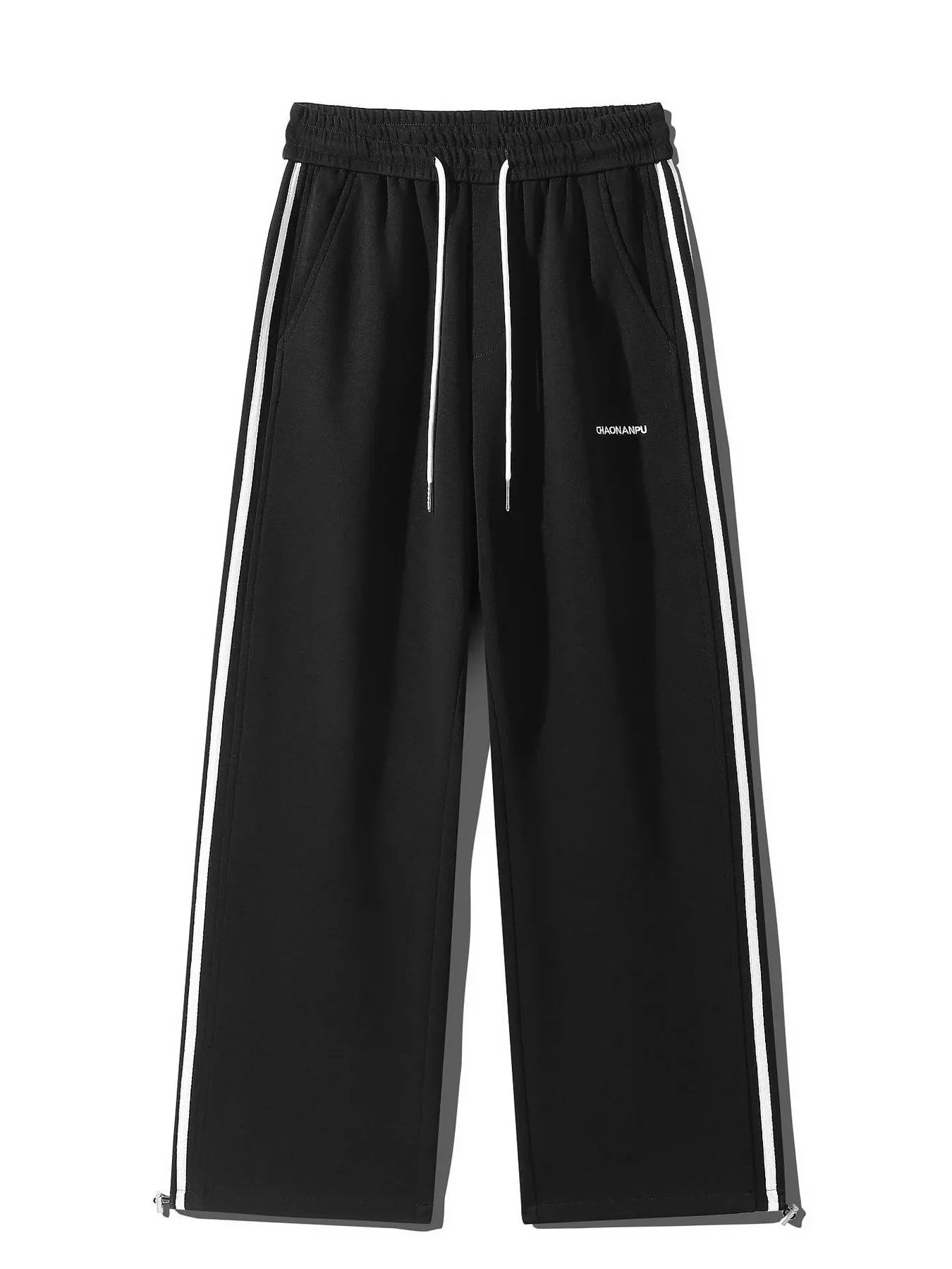 Men's Plus Size Casual Striped Wide Leg Sweatpants