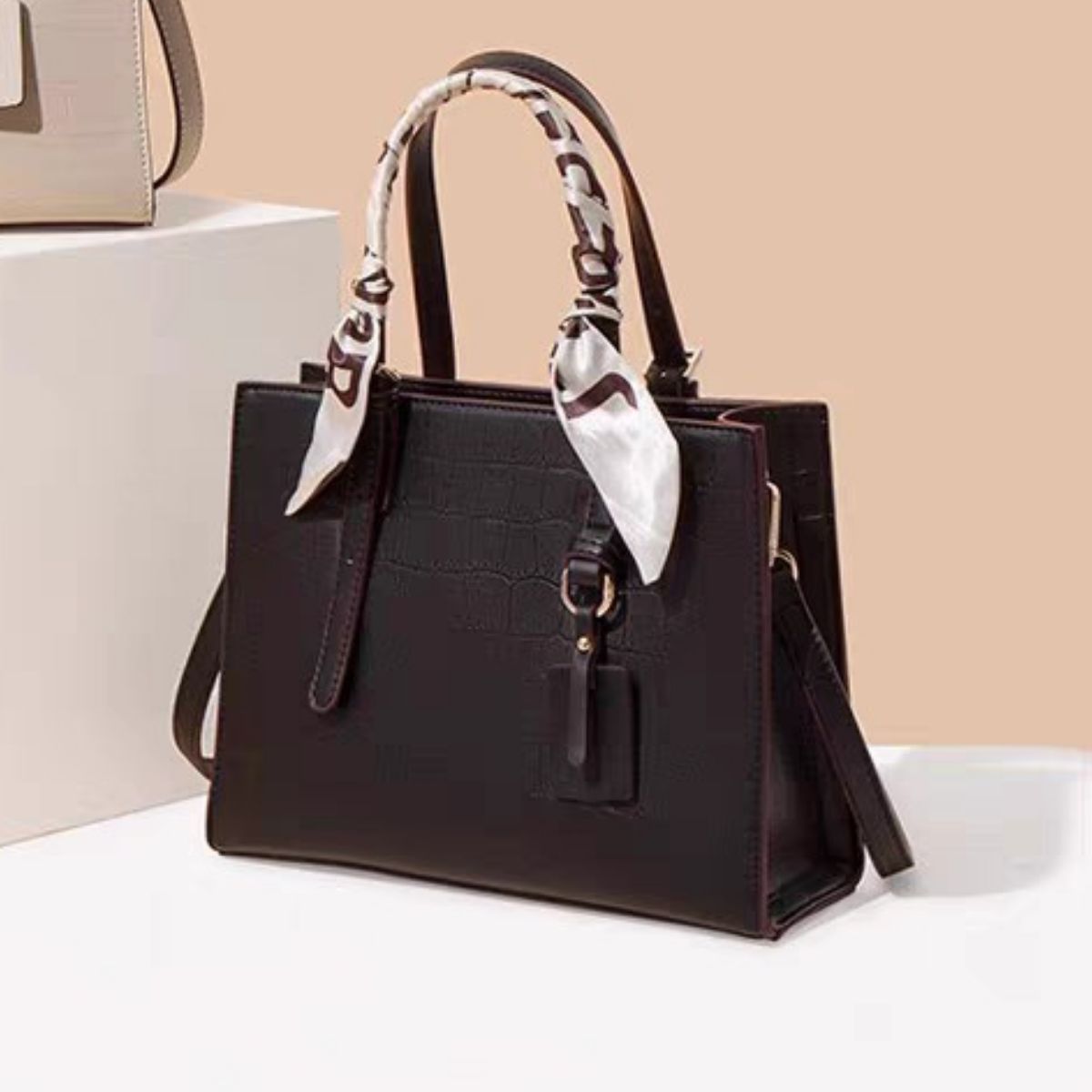 Crocodile Pattern Crossbody Bag