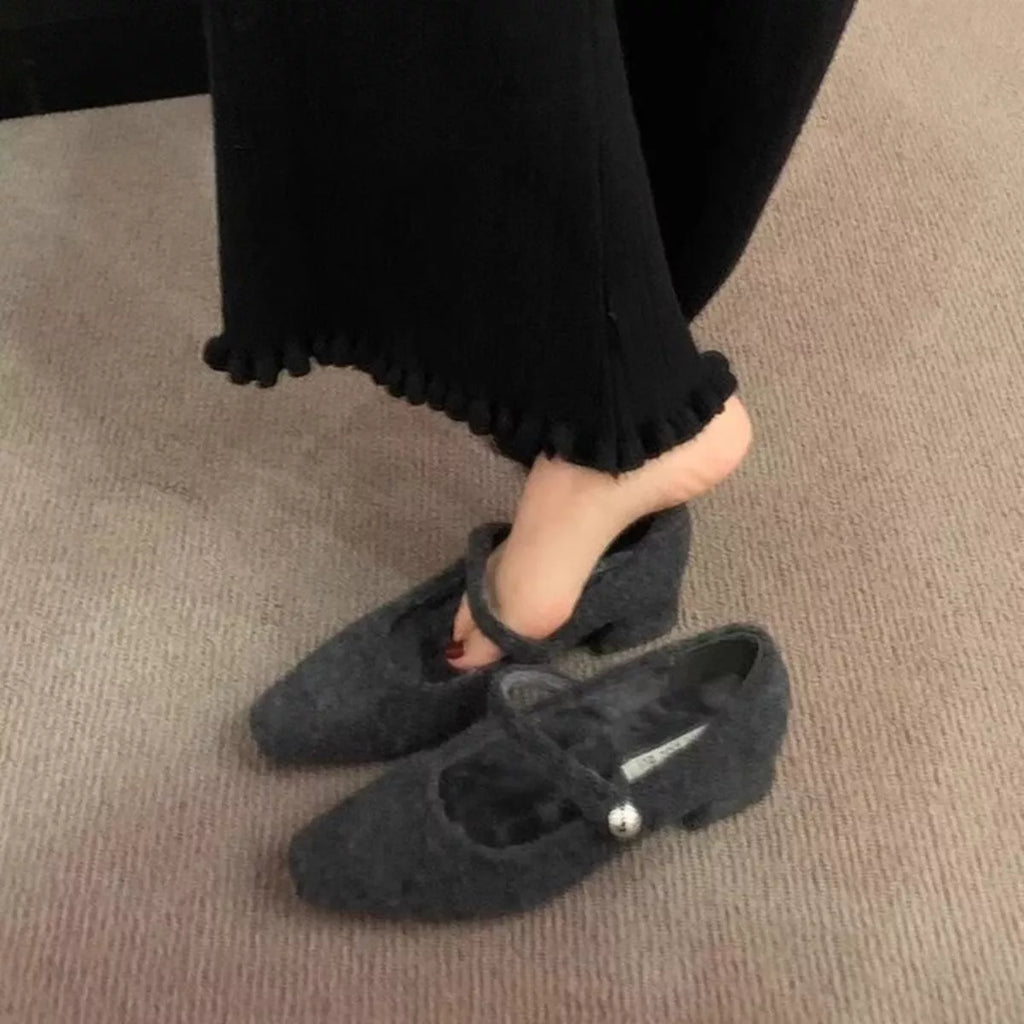 Elegant Block Heel Mary Jane Loafers