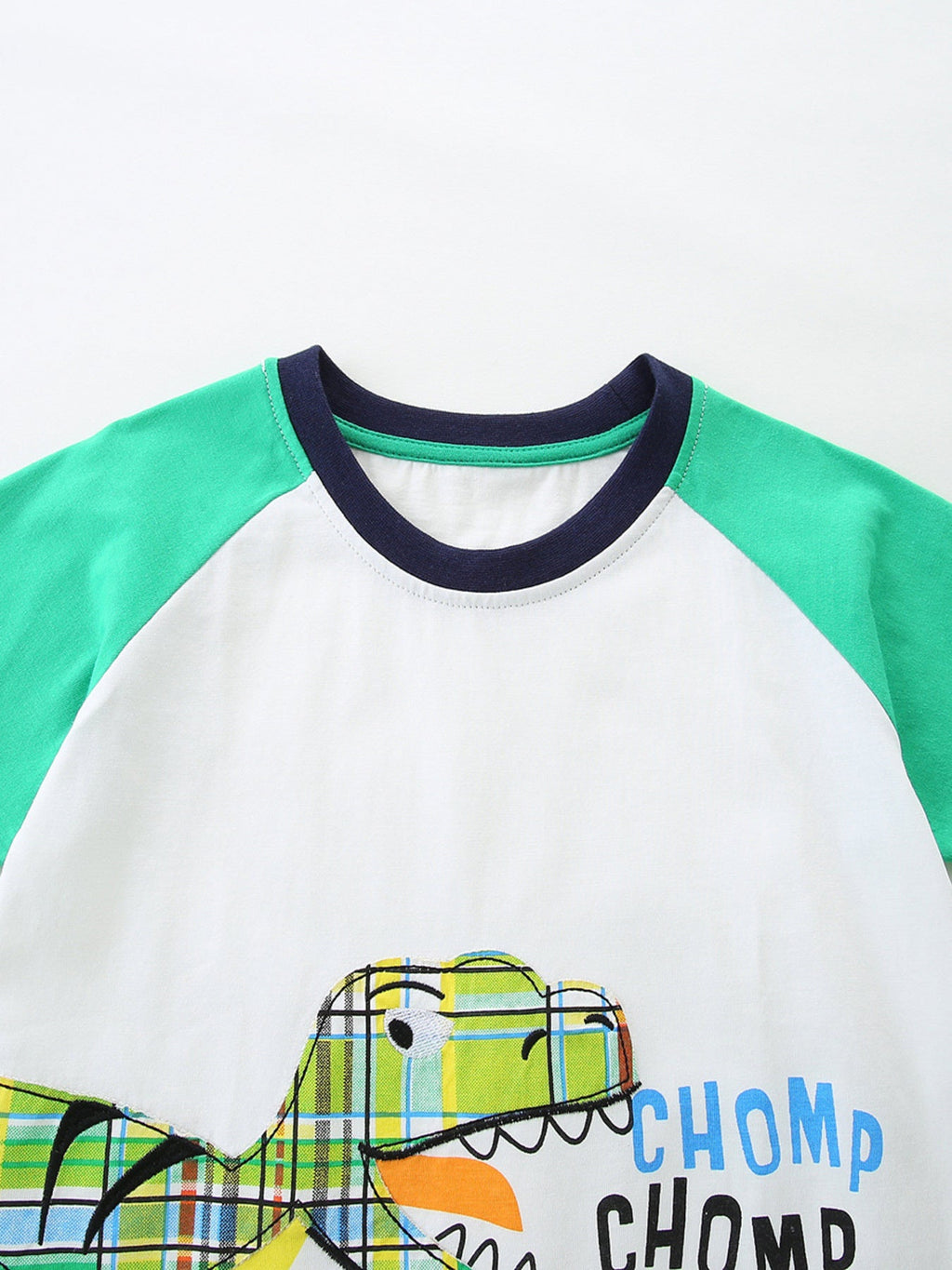 Children's Dinosaur Print T-Shirt & Plaid Shorts Set