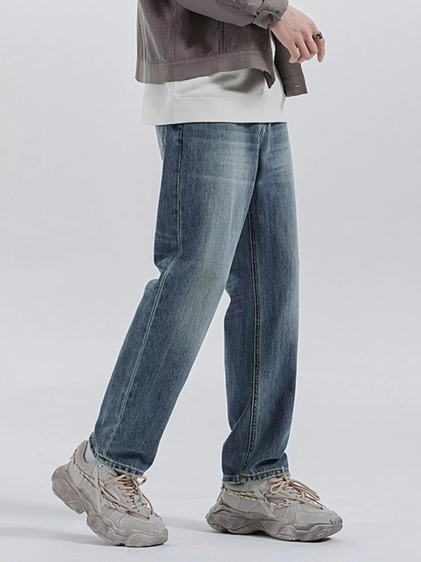 Men's Relaxed Fit Wash Jeans