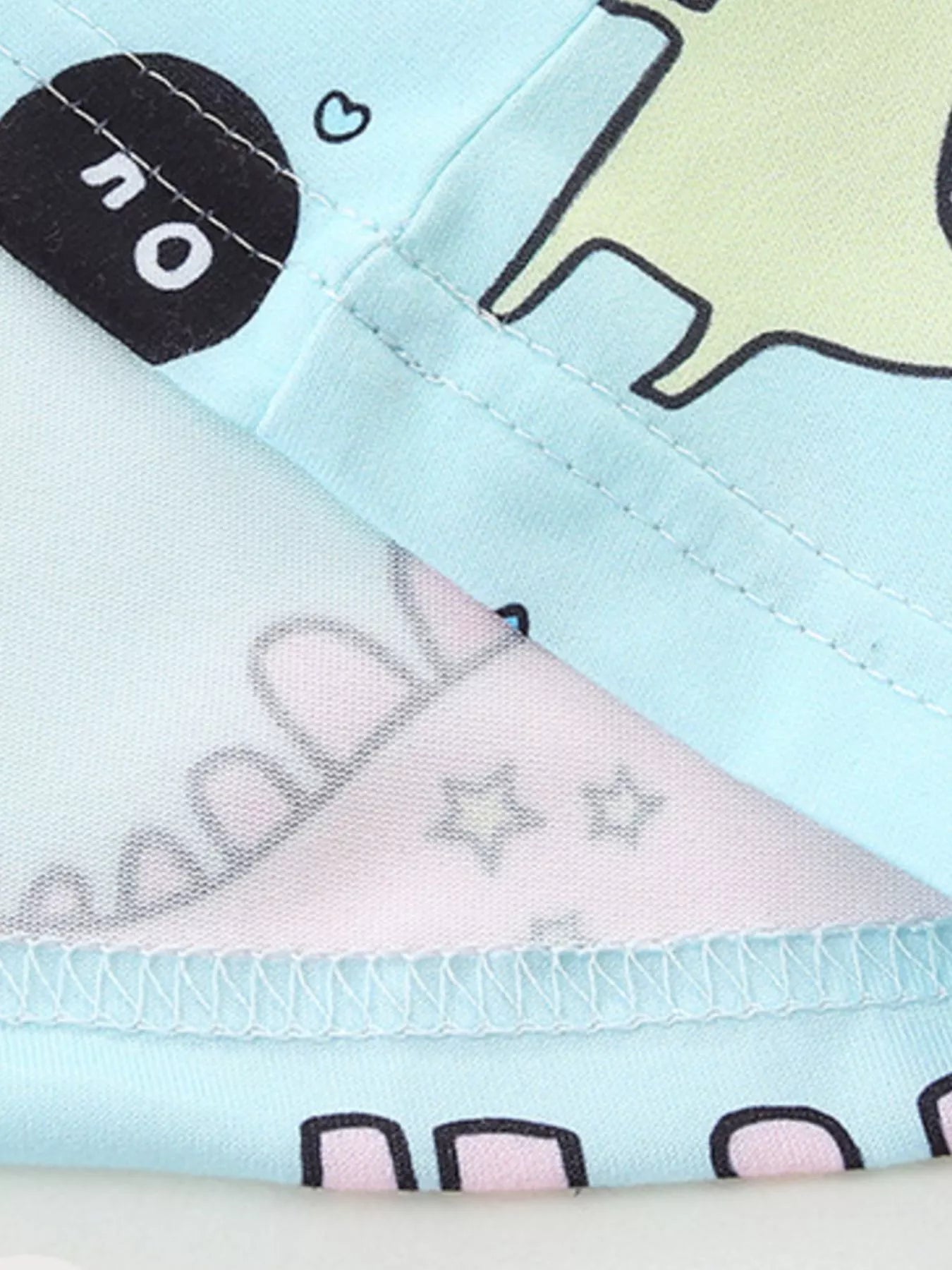Children's Cute Cartoon Dinosaur & Unicorn Print Casual Dress