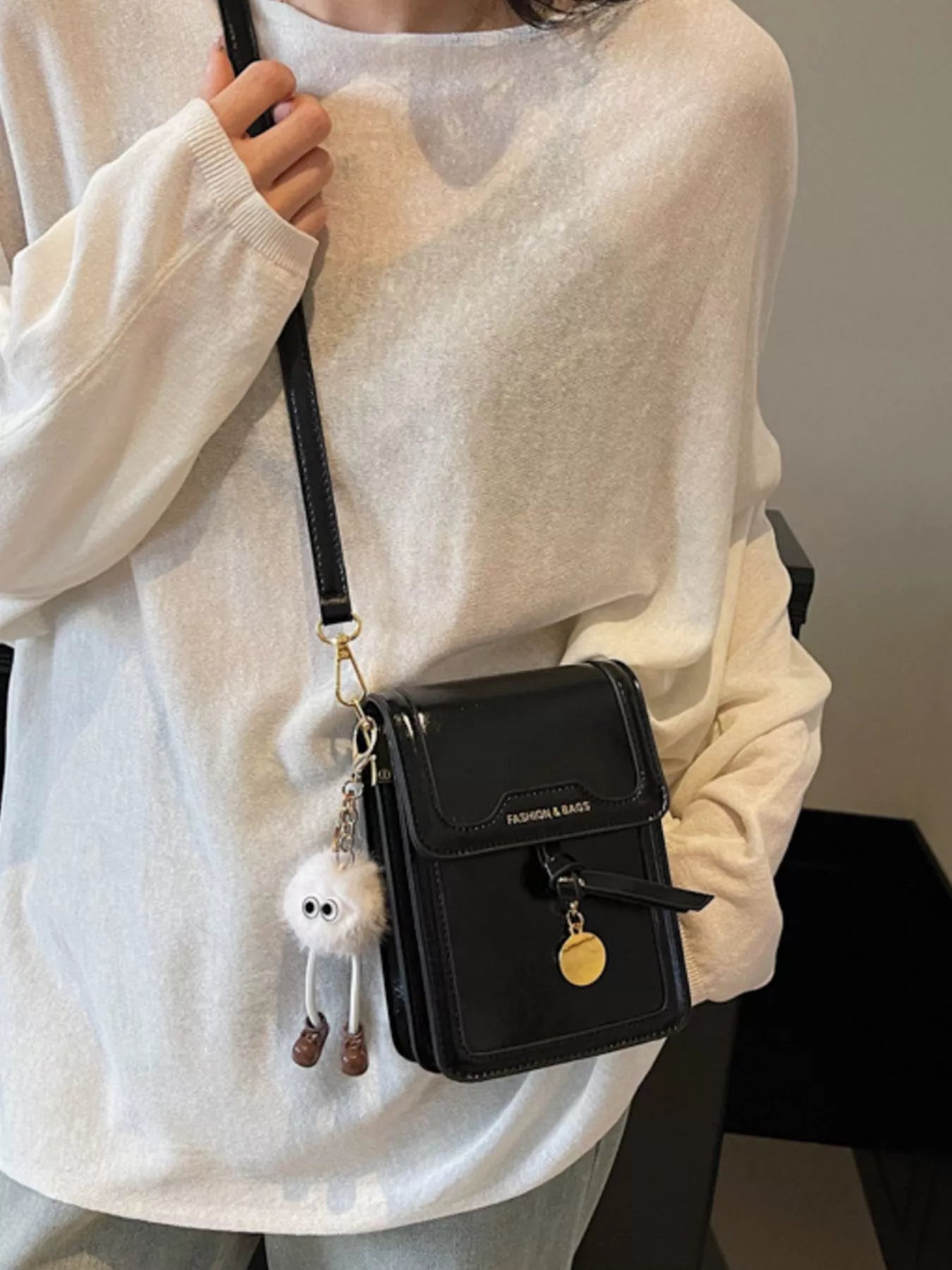 Leather Flap Crossbody Bag