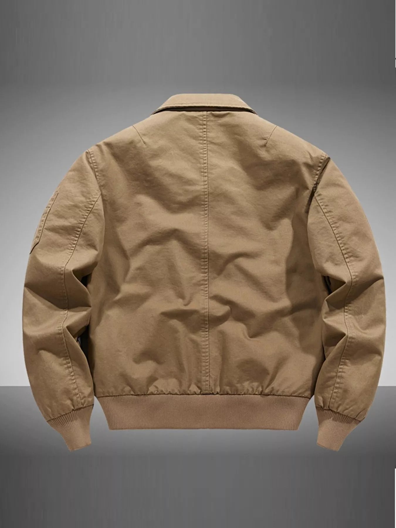 Men's Plus Size Casual Zip Up Bomber Jacket