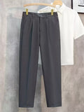 Men's Plus Size Classic Straight-Leg Pants