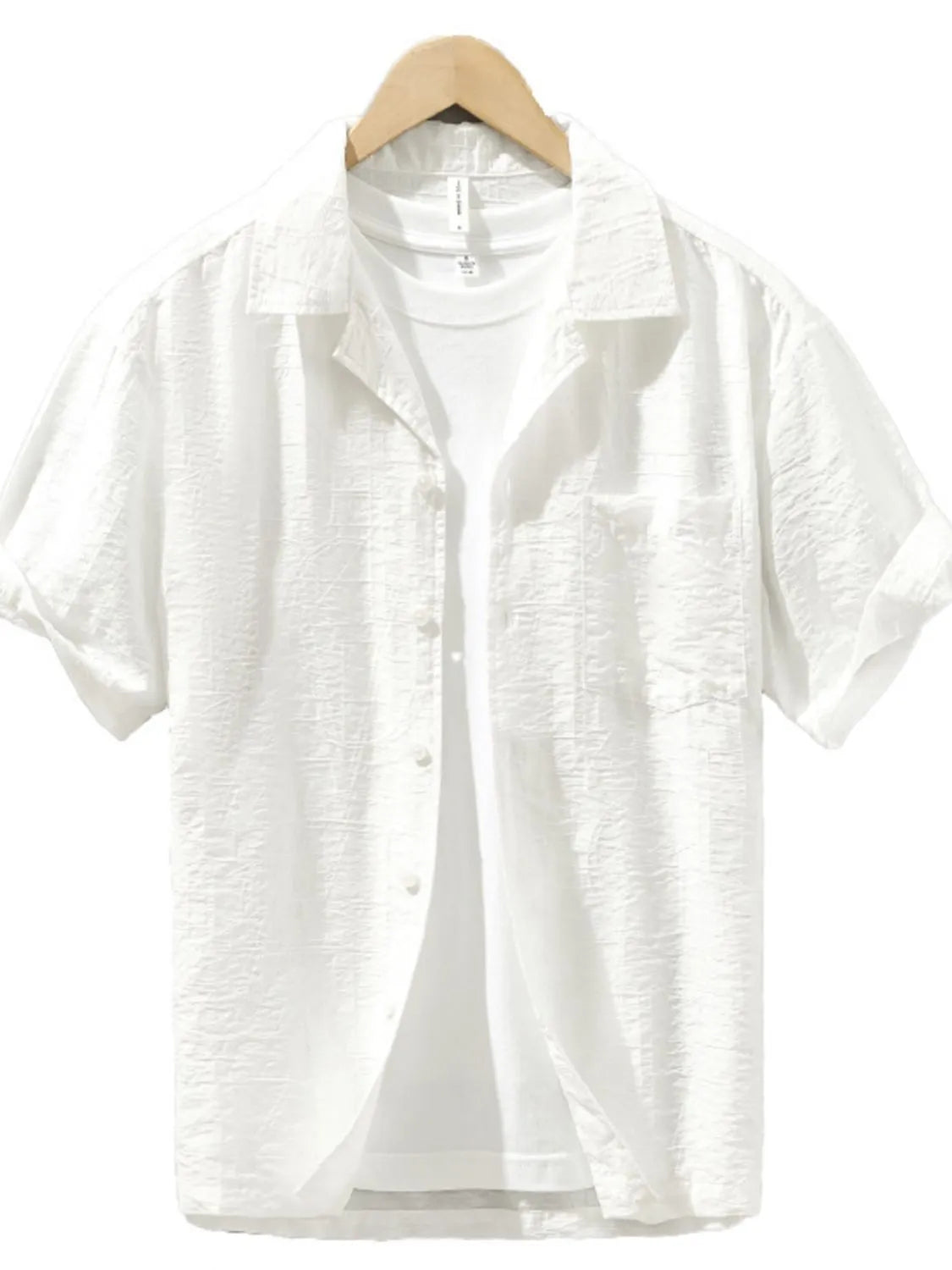 Men's Plus Size Button Up Short Sleeve Shirt