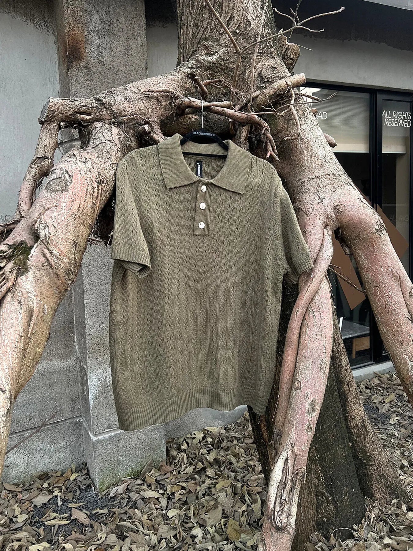 Men's Button Detail Short Sleeve Polo