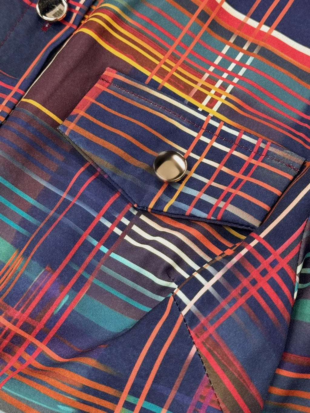 Plaid Button Front Maxi Shirt Dress