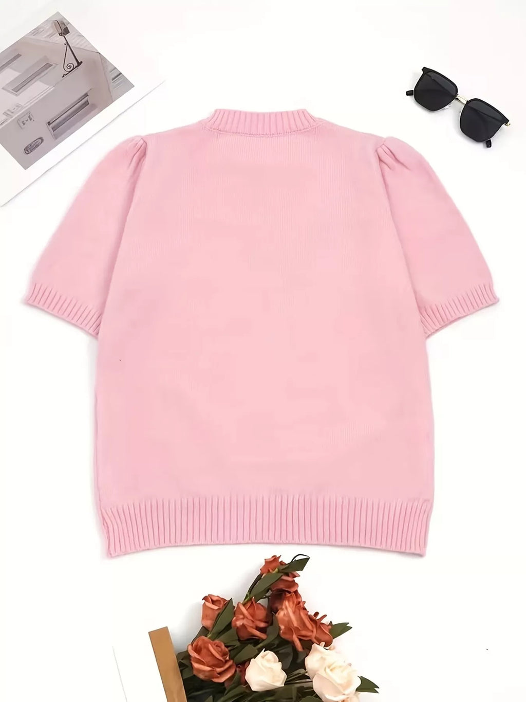 Round Neck Half Sleeve Sweater
